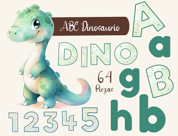 BB Dinosaurios Adecedario PNG