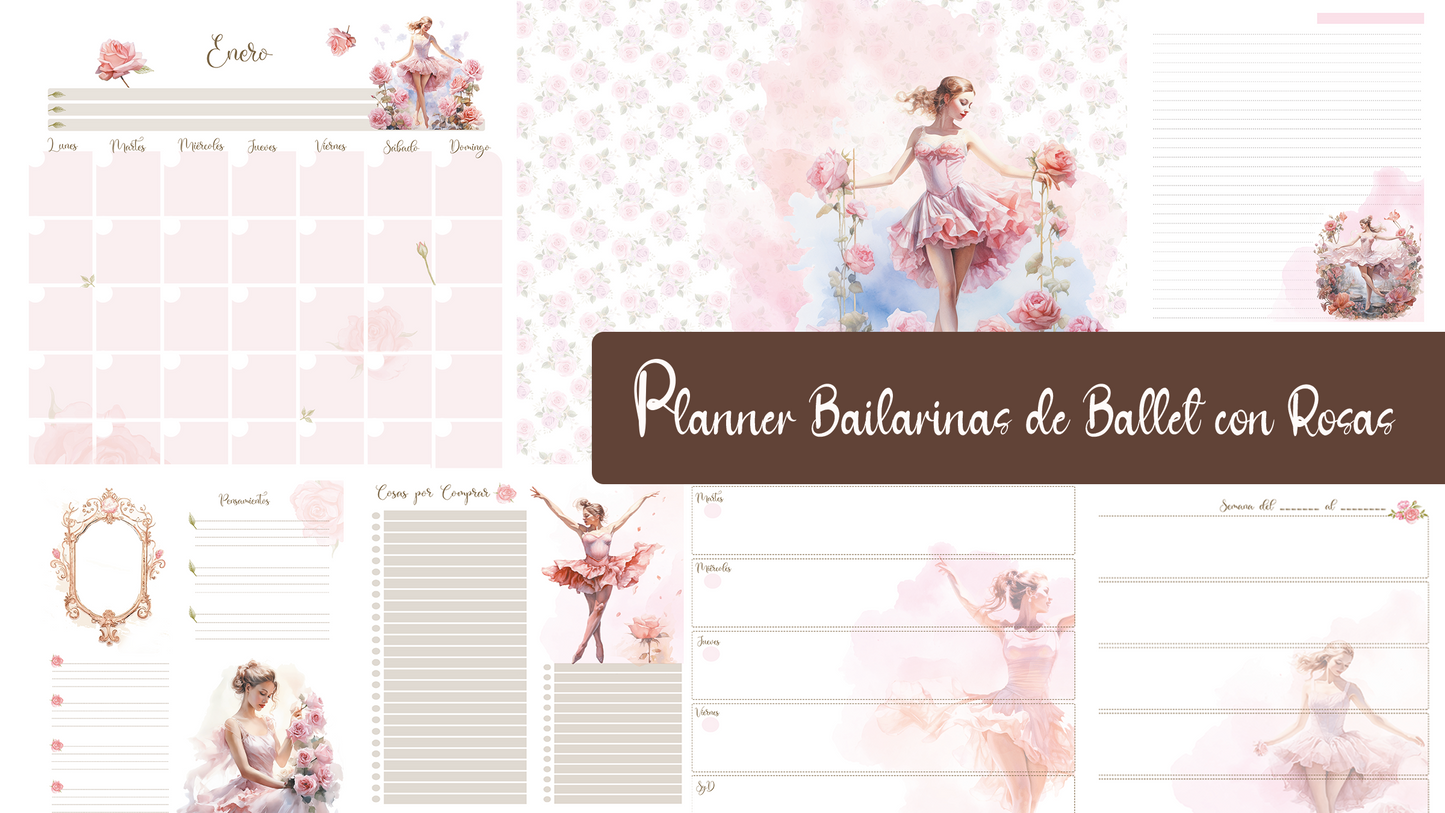 Bailarinas de Ballet / Planner Cuadrado